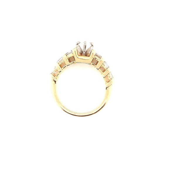 Diamond 14K Yellow and White Gold Engagement Ring Setting 0.36 CTW - Picture 4 of 4